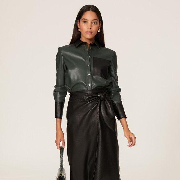 Lynn Faux Leather Top